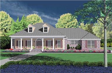 3-Bedroom, 2615 Sq Ft Colonial House Plan - 139-1040 - Front Exterior
