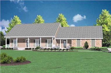 3-Bedroom, 1486 Sq Ft Country House Plan - 139-1042 - Front Exterior