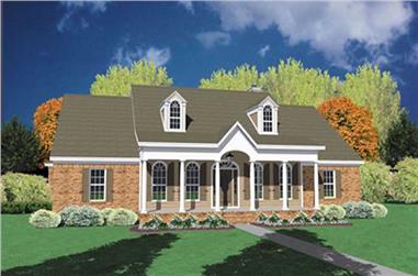 4-Bedroom, 2393 Sq Ft Colonial House Plan - 139-1048 - Front Exterior