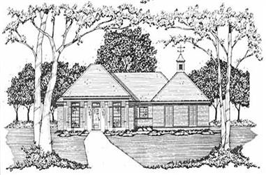 3-Bedroom, 1326 Sq Ft Country Home Plan - 139-1050 - Main Exterior
