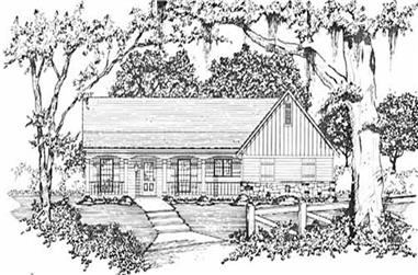 3-Bedroom, 1272 Sq Ft Country Home Plan - 139-1053 - Main Exterior
