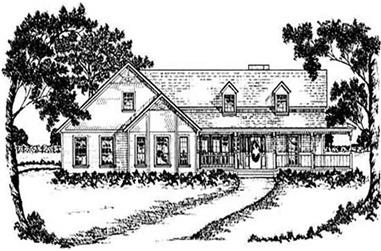 3-Bedroom, 2077 Sq Ft Country Home Plan - 139-1054 - Main Exterior