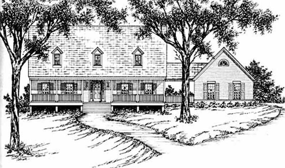 Country home (ThePlanCollection: Plan #139-1065)