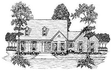 3-Bedroom, 3175 Sq Ft Country House Plan - 139-1070 - Front Exterior