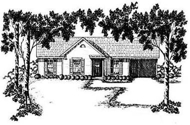 3-Bedroom, 1052 Sq Ft Small House Plans - 139-1104 - Main Exterior