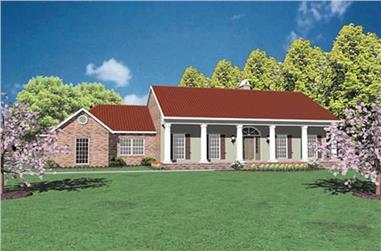 3-Bedroom, 2073 Sq Ft Colonial Home Plan - 139-1107 - Main Exterior