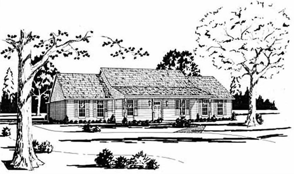 Ranch home (ThePlanCollection: Plan #139-1119)