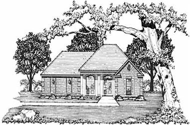 3-Bedroom, 1281 Sq Ft French Home Plan - 139-1147 - Main Exterior