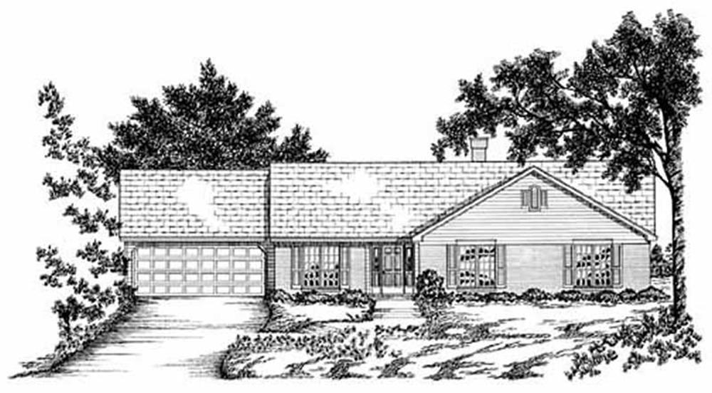 Ranch home (ThePlanCollection: Plan #139-1149)