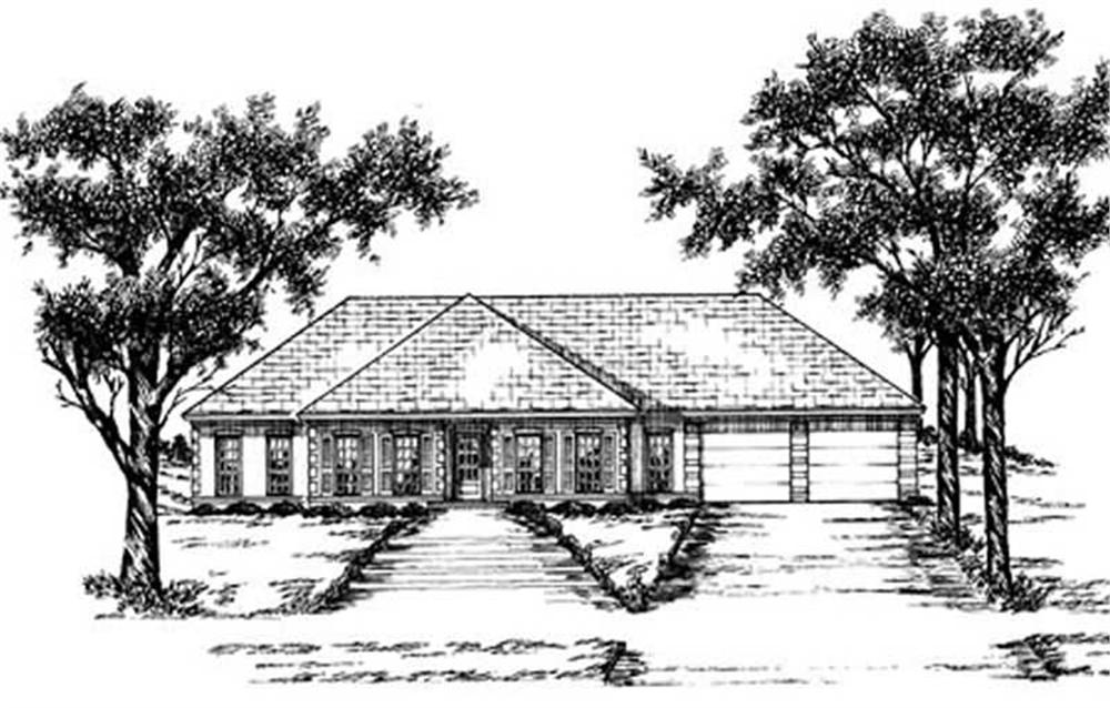 Ranch home (ThePlanCollection: Plan #139-1150)