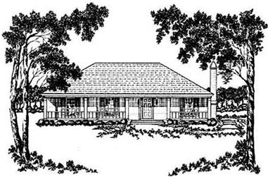 3-Bedroom, 1499 Sq Ft Country House Plan - 139-1151 - Front Exterior
