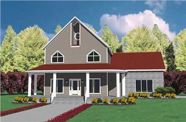 4-Bedroom, 2586 Sq Ft Country House Plan - 139-1152 - Front Exterior