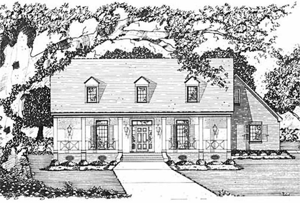 Colonial home (ThePlanCollection: Plan #139-1185)