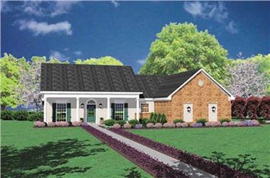 3-Bedroom, 1320 Sq Ft Country Home Plan - 139-1206 - Main Exterior