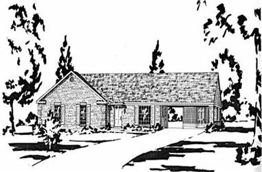 3-Bedroom, 1204 Sq Ft Ranch Home Plan - 139-1207 - Main Exterior