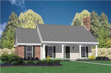 3-Bedroom, 1157 Sq Ft Country Home Plan - 139-1221 - Main Exterior