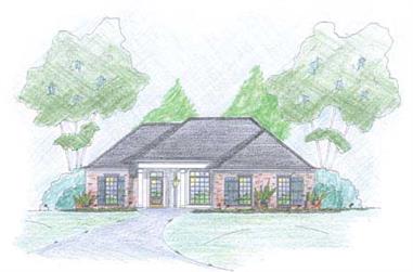 3-Bedroom, 1444 Sq Ft Small House Plans - 139-1225 - Front Exterior