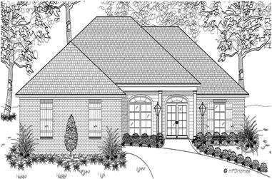 3-Bedroom, 1550 Sq Ft European House Plan - 140-1009 - Front Exterior