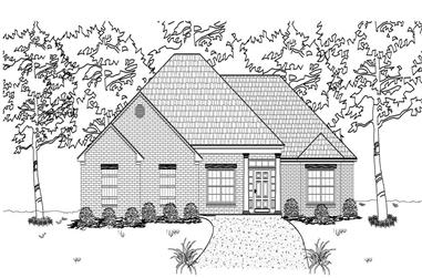 3-Bedroom, 1664 Sq Ft European Home Plan - 140-1032 - Main Exterior