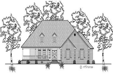 3-Bedroom, 2464 Sq Ft Country House Plan - 140-1036 - Front Exterior