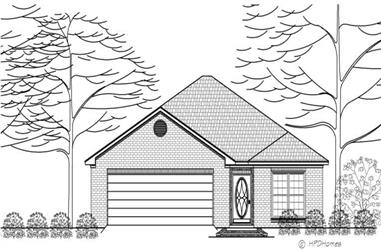 2-Bedroom, 1217 Sq Ft Transitional House Plan - 140-1059 - Front Exterior