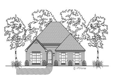 3-Bedroom, 1836 Sq Ft European House Plan - 140-1067 - Front Exterior