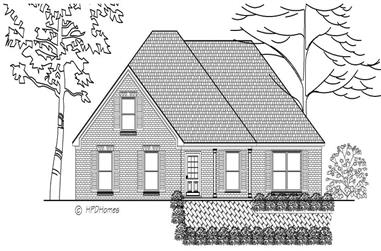 3-Bedroom, 1514 Sq Ft European House Plan - 140-1075 - Front Exterior