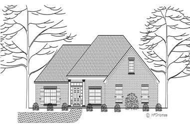 3-Bedroom, 1622 Sq Ft European Home Plan - 140-1077 - Main Exterior