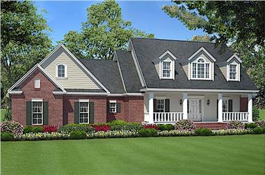 3-Bedroom, 1635 Sq Ft Country House Plan - 141-1007 - Front Exterior