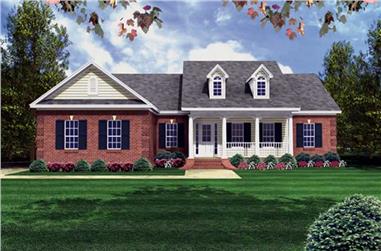 3-Bedroom, 1508 Sq Ft Country Home Plan - 141-1012 - Main Exterior