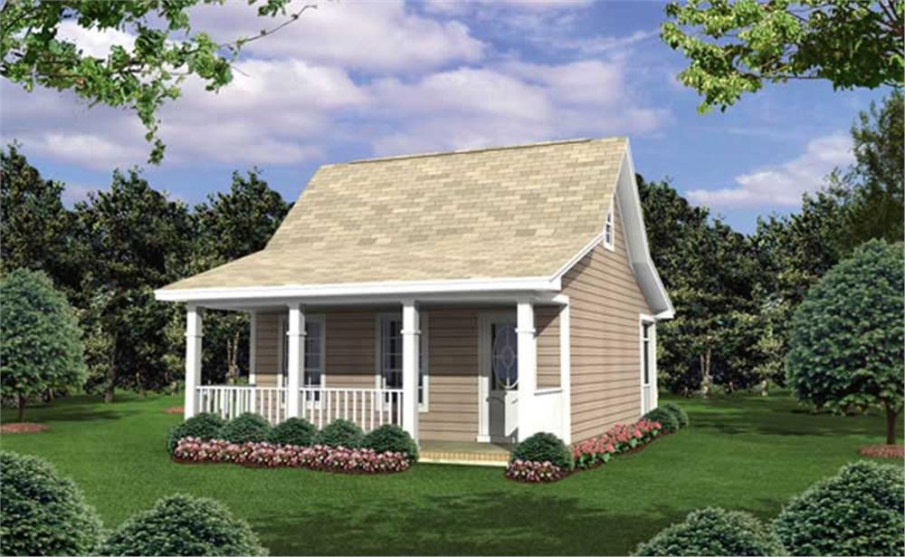 Front elevation of Country home (ThePlanCollection: House Plan #141-1015)
