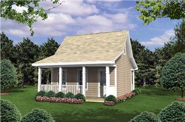 1-Bedroom, 400 Sq Ft Country Home Plan - 141-1015 - Main Exterior