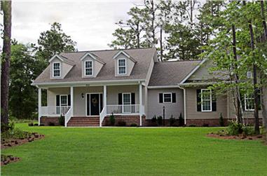 3-Bedroom, 1800 Sq Ft Country House Plan - 141-1017 - Front Exterior