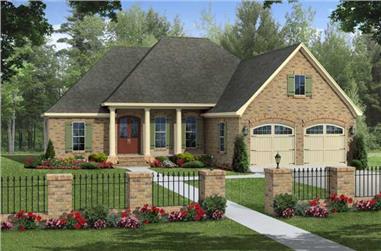 3-Bedroom, 1806 Sq Ft Acadian House Plan - 141-1022 - Front Exterior
