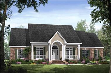 4-Bedroom, 2769 Sq Ft Country Home Plan - 141-1040 - Main Exterior