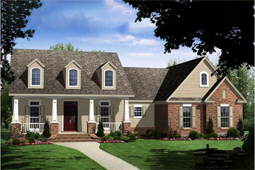 4-Bedroom, 2250 Sq Ft Country Home Plan - 141-1060 - Main Exterior