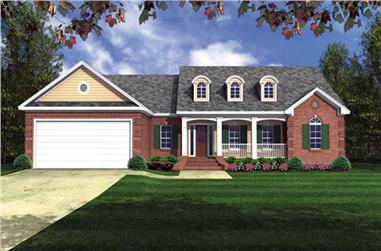 3-Bedroom, 1865 Sq Ft Country House Plan - 141-1064 - Front Exterior