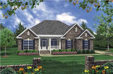 3-Bedroom, 1610 Sq Ft Acadian House Plan - 141-1070 - Front Exterior
