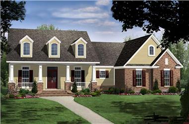 4-Bedroom, 2516 Sq Ft Country Home Plan - 141-1073 - Main Exterior