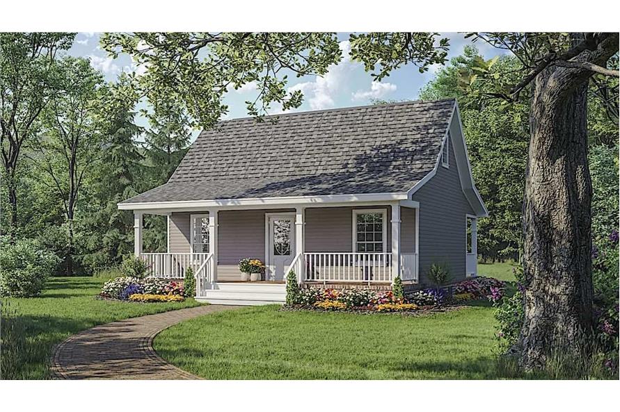 2-Bedroom, 800 Sq Ft Country House - Plan #141-1078 - Front Exterior
