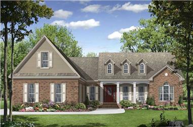3-Bedroom, 2000 Sq Ft Country Home Plan - 141-1080 - Main Exterior