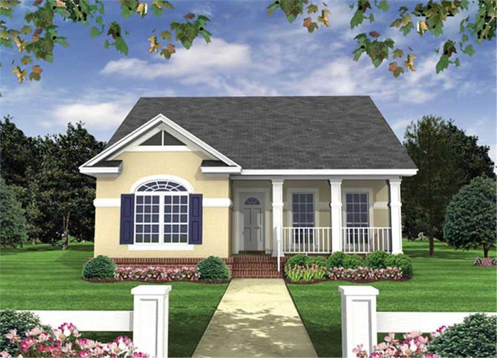 Front elevation of Country home (ThePlanCollection: House Plan #141-1083)