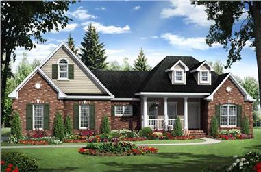 3-Bedroom, 1800 Sq Ft Country House Plan - 141-1084 - Front Exterior