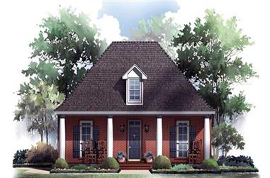 3-Bedroom, 1733 Sq Ft Country Home Plan - 141-1087 - Main Exterior
