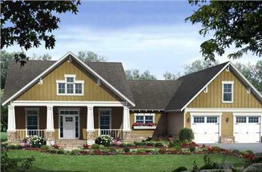 3-Bedroom, 2108 Sq Ft Country House Plan - 141-1103 - Front Exterior