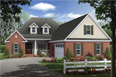 4-Bedroom, 2300 Sq Ft Country Home Plan - 141-1128 - Main Exterior