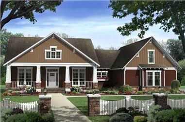 4-Bedroom, 2447 Sq Ft Country House Plan - 141-1132 - Front Exterior