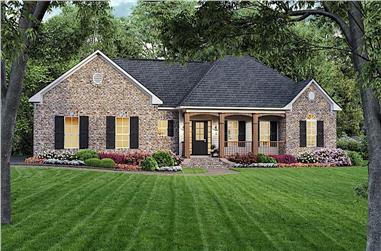 3-Bedroom, 1639 Sq Ft Ranch House - Plan #141-1135 - Front Exterior