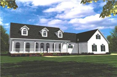3-Bedroom, 2505 Sq Ft Country Home Plan - 141-1150 - Main Exterior