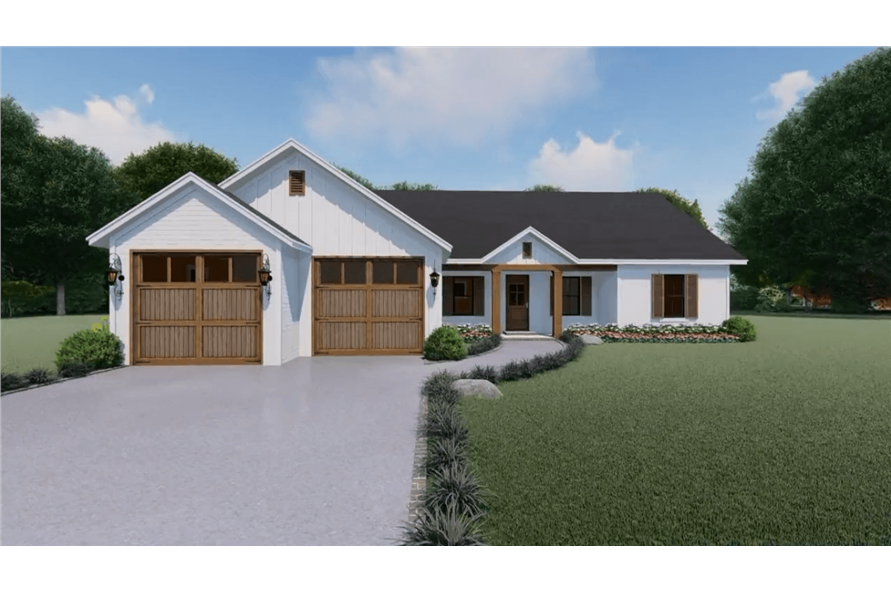 141-1152: Home Plan 3D Image-Front View